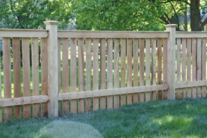 wood spaced fence