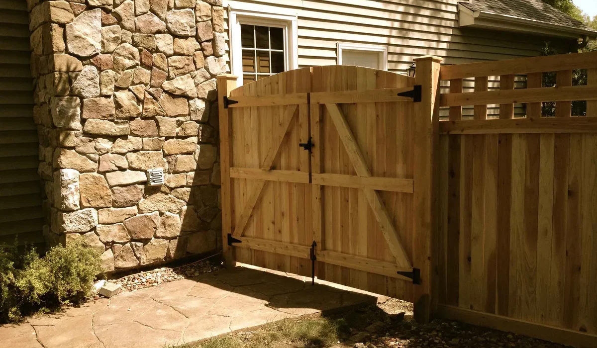wooden fence gate