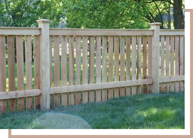 Cedar Wood Fence Spaced
