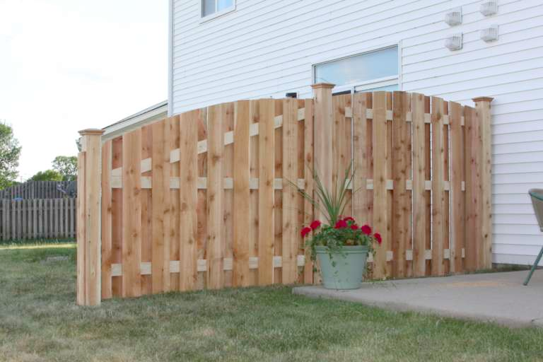 semi privacy cedar fence gate