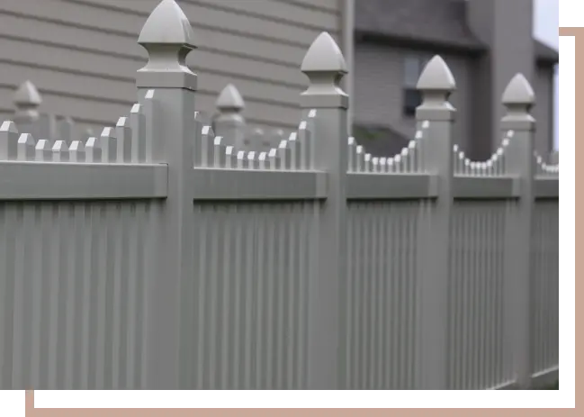 vinyl fence with post caps