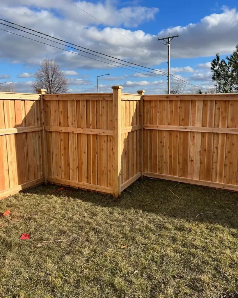 wood privacy fence