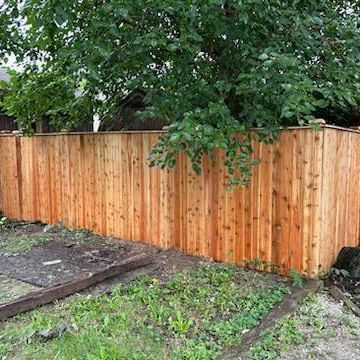 Cedar Fence Installation
