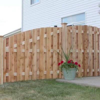 semi privacy cedar fence gate