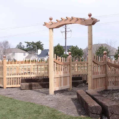 wooden fence gate