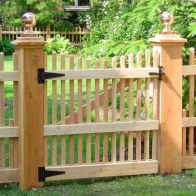 wooden fence gate