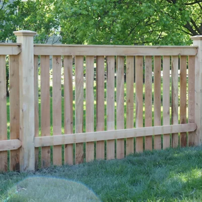 wood spaced fence