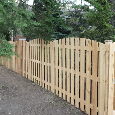 wood spaced fence
