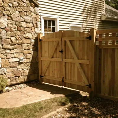 wooden fence gate