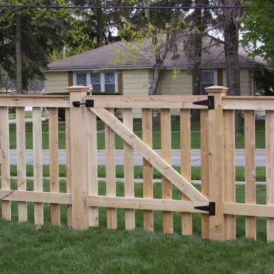 wooden fence gate