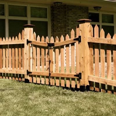 wooden fence gate