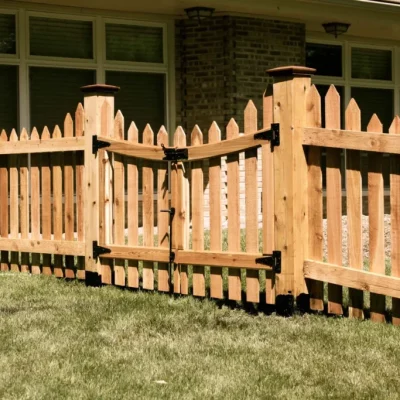 wooden fence gate