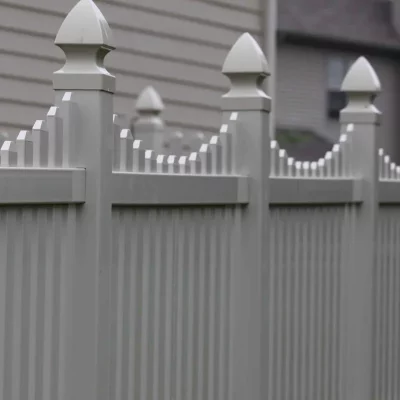 vinyl fence with post caps