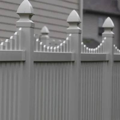 vinyl fence with post caps