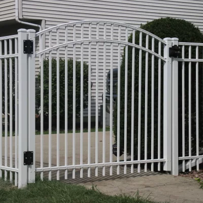 white vinyl gate and fence